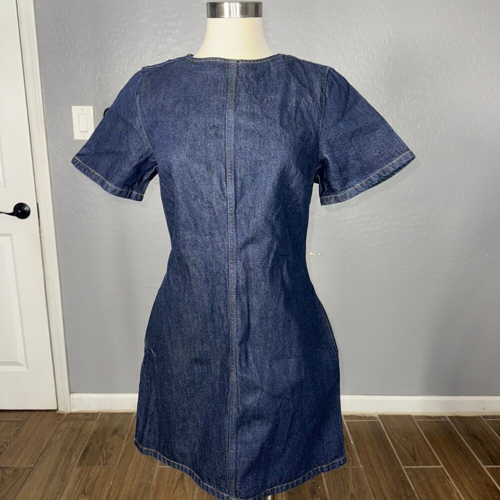 Abercrombie and Fitch Denim Shift Mini Dress, Small Tall
